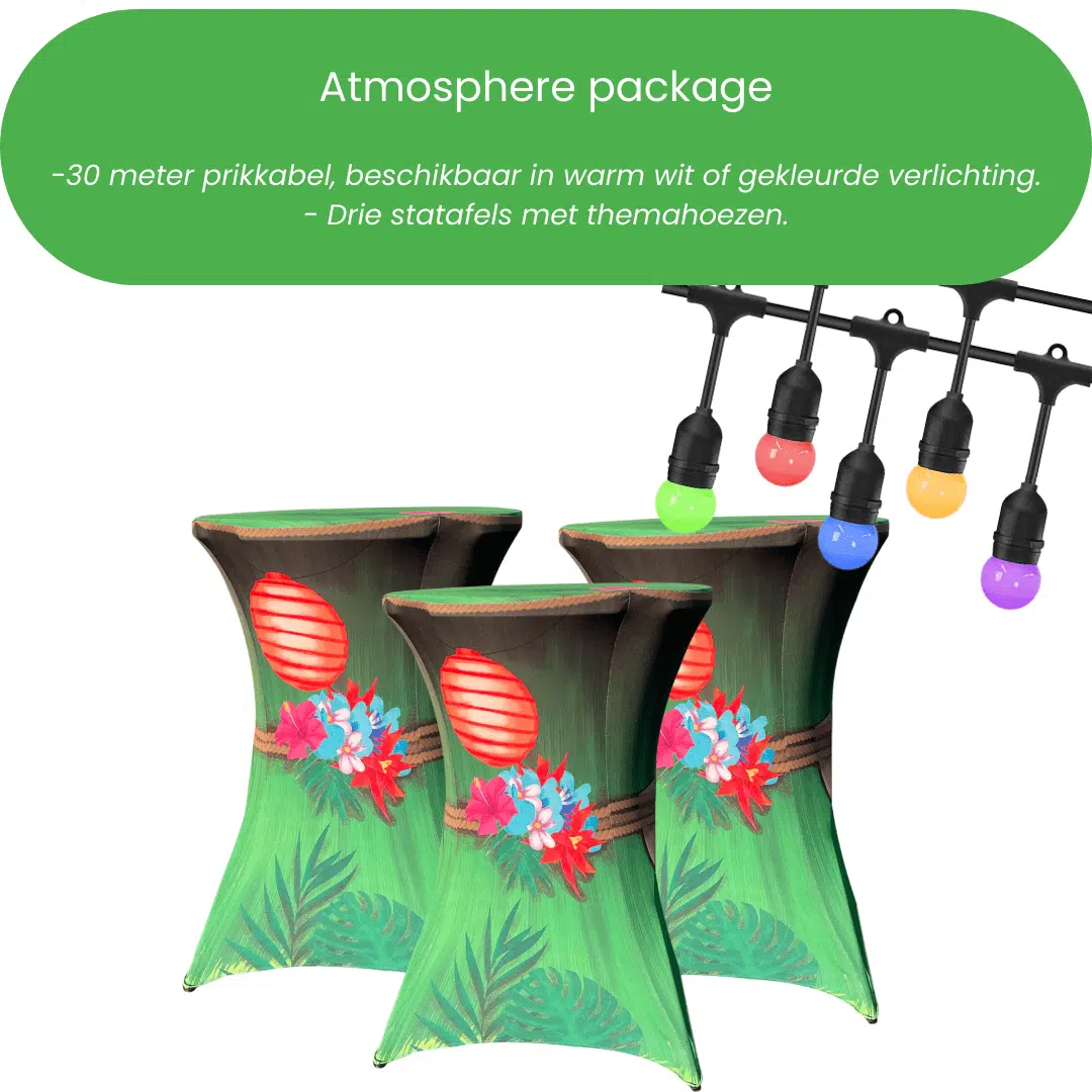 Tropische Easy Up thematent huren voor bruiloft, feest of bedrijfsevenement