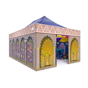 Arabische Easy Up thematent met Arabisch decor voor jouw evenement
