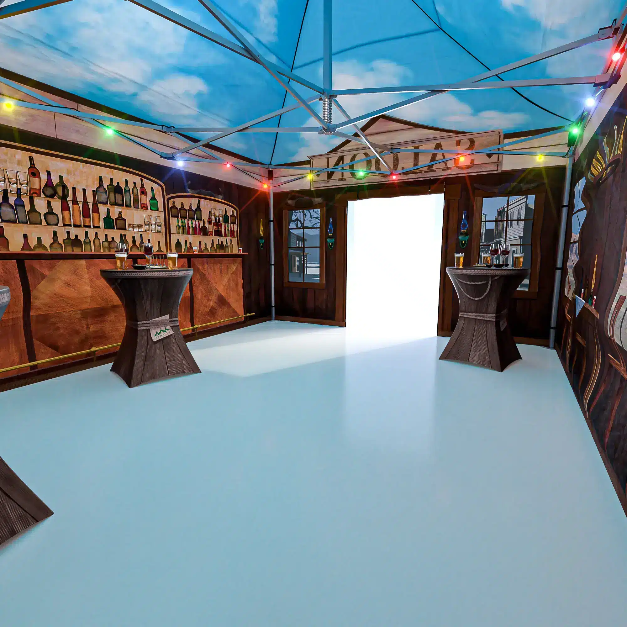 Western Easy Up thematent huren voor een sfeervol western-feest