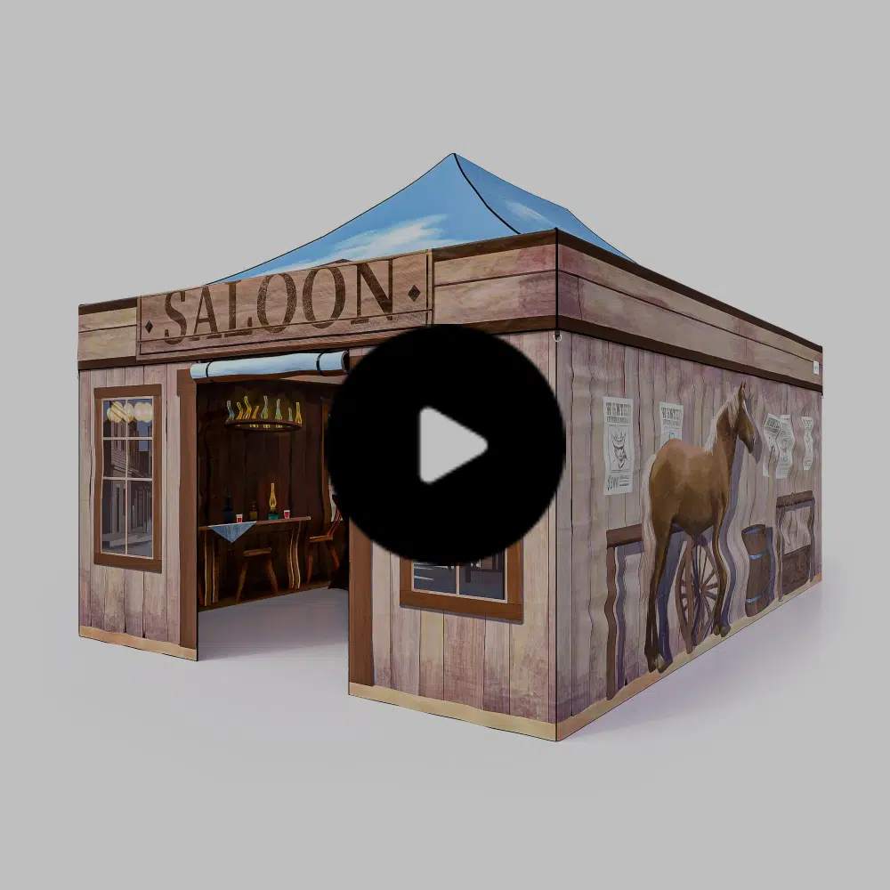 Ski Hut Easy Up thematent huren voor een gezellig apres-ski feest