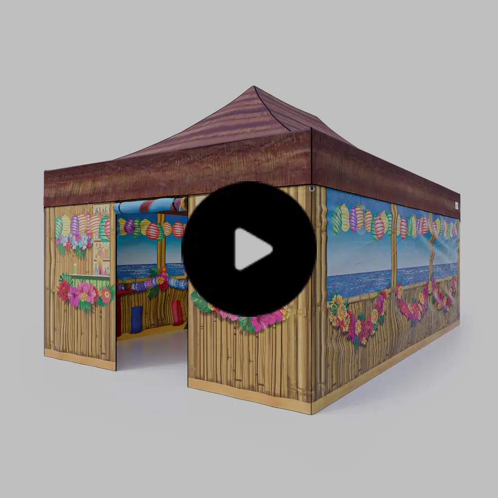 Ski Hut Easy Up thematent huren voor bruiloft, feest of bedrijfsevenement