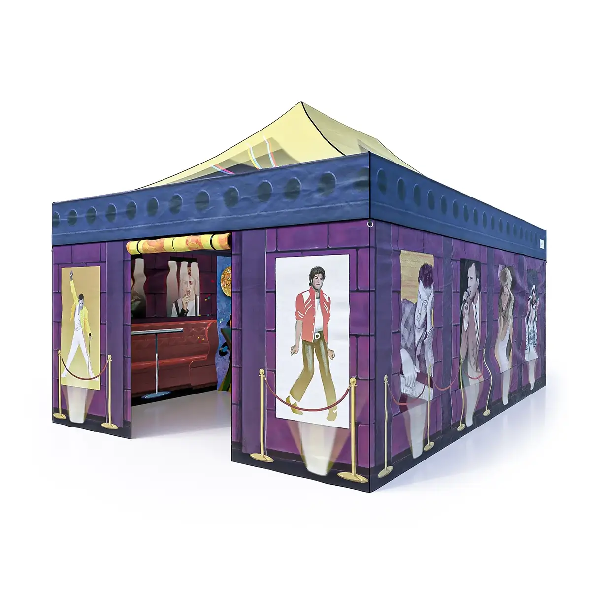 Disco Easy Up thematent huren voor bruiloft, feest of bedrijfsevenement